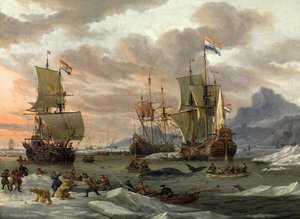 Walvisvangst In De Poolzee — Abraham Storck
