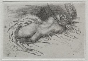 Study Of A Woman Seen From The Back — Eugène Delacroix, Romanticism