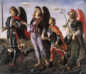 The Three Archangels With Tobias — Francesco Di Giovanni Botticini