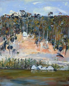 River Bank And Four Rocks — Arthur Merric Bloomfield Boyd, Expressionism