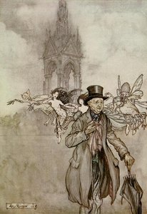 Mr. Salford And The Albert Memorial In Kensington Gardens — Arthur Rackham