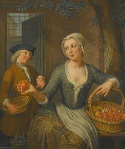 A Young Girl Selling Oranges — Hieronymus Van Der Mij
