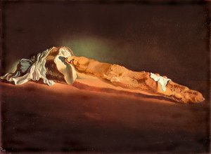 Ordinary French Loaf With Two Fried Eggs — Salvador Dalí