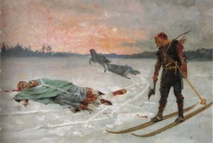 Bishop Henry Killed By Lalli — Albert Edelfelt