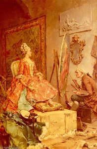 Sitting For Her Portrait — Frederick Hendrik Kaemmerer