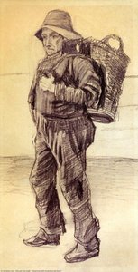 Fisherman With Basket On His Back — Vincent Willem Van Gogh, Realism