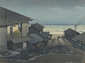 Cloudy Day At Mizuki, Ibaraki Prefecture (mizuki No Komoribi) — Hasui Kawase