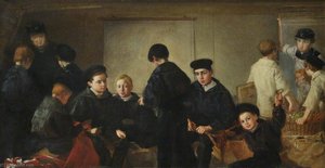 Saved From The Streets, Portraits Of Boys On Board The 'chichester' Training Ship Escape As A Bird Out Of The Snare Of The Fowler — Barnett Samuel Marks