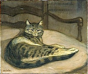 Chat sur un fauteuil
