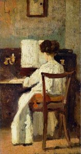 Signora Al Pianoforte — Silvestro Lega