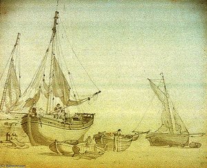 Men Working On Beached Fishing Vessels — Nicholas Pocock