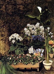 Spring Flowers — Pierre-auguste Renoir, Impressionism