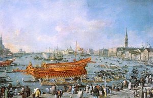 The Bucentaur Departs For The Lido On Ascension Day — Francesco Lazzaro Guardi