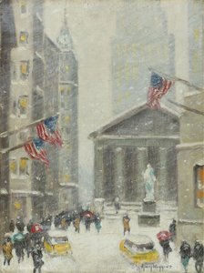 New York, Winter Scene, (1960) — Guy Carleton Wiggins