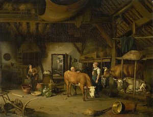 Peasant Interior, James De Rijk, C. 1830 - C. 1860 — James De Rijk