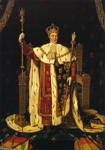 Charles X Inn His Coronation Robes — Jean-auguste-dominique Ingres, Neoclassical Painting