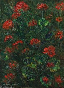 Geraniums — Boris Dmitrievich Grigoriev