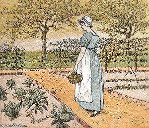 She Went Into The Garden — Randolph Caldecott