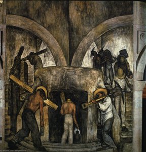 Entering The Mine — Diego Rivera, Social Realism