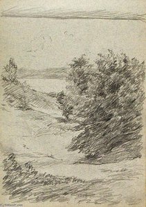Distant View Of Lake Leelanau 1 — John Ottis Adams