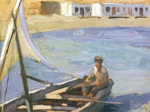 Boat With Sail (panormos, Tinos) — Nikolaos Lytras