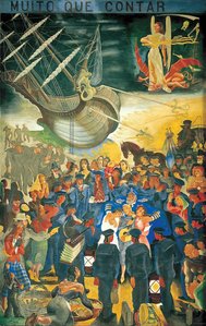 From The Triptych Here Comes The Nau Catrineta That Has A Lot To Tell In Alcântara Station — José Sobral De Almada Negreiros