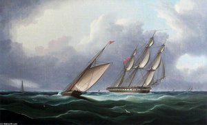 Two Ships Near A Lighthouse — Nicholas Matthew Condy
