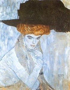 34.el Sombrero De Plumas Negro, 1910 — Gustav Klimt
