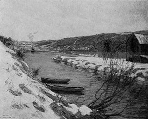 The Canal, Evening — Edward Willis Redfield