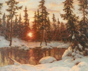 Snow And Sunset — Ivan Fedorovich Choultse