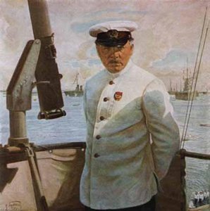 Kliment Voroshilov On Board The Marat Battleship — Isaak Brodsky