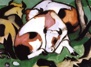 Ruhende Kuhe (also Known As Kauernder Steir) — Franz Marc