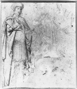 Verso Of The First Sketch King Cambyses — Gerard David
