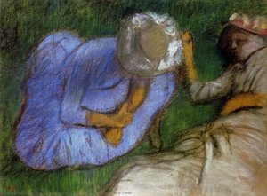 Young Women Resting In A Field — Edgar Degas, Impressionism
