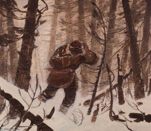 Francois Paradis In The Blizzard — Clarence Alphonse Gagnon