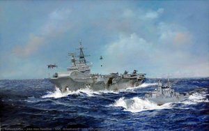 Hms 'broadsword' With Hms 'hermes' — John Alan Hamilton