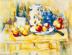 Still Life With Apples, A Bottle And A Milk Pot — Paul Cézanne