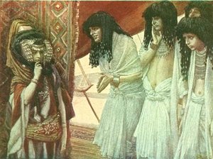 The Egyptians Admire Sarai's Beauty — Jacques Joseph Tissot