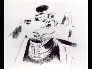Coachman Feeds A Horses — Marc Chagall, Naive Art