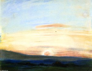 Vast Plain Against The Sky At Sunset — Eugène Delacroix