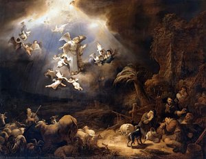 Angels Announcing The Birth Of Christ To The Shepherds — Govert Teunisz Flinck