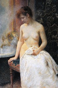 In The Bath — Vlaho Bukovac, Contemporary Realism