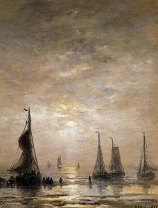 Evening Mood Sun — Hendrik Willem Mesdag