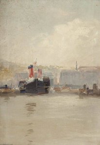 Red Funnelled Steamer — John Miller Nicholson