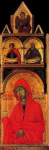 La Virgen Y El Niño Con Santos, Profetas Y Ángeles 2 — Duccio Di Buoninsegna, Renaissance