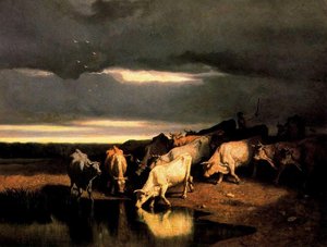 Cattle in a trough