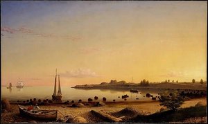 Stage Fort Across Gloucester Harbor — Fitz Henry Lane
