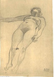 Nach Rechts Schwebender Akt — Gustav Klimt, Symbolism