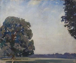Trees By The Edge Of A Field — Sir Alfred James Munnings