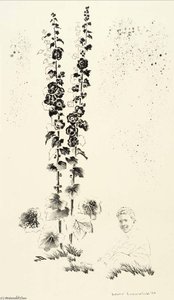 Hollyhocks — Louis Lozowick